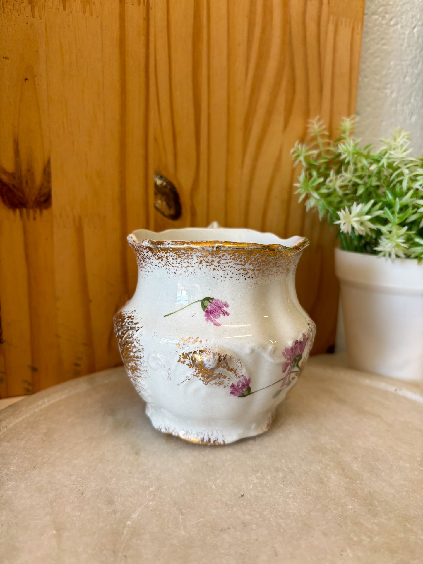 Little Gold & Floral Pitcher (Local Pick Up Only)