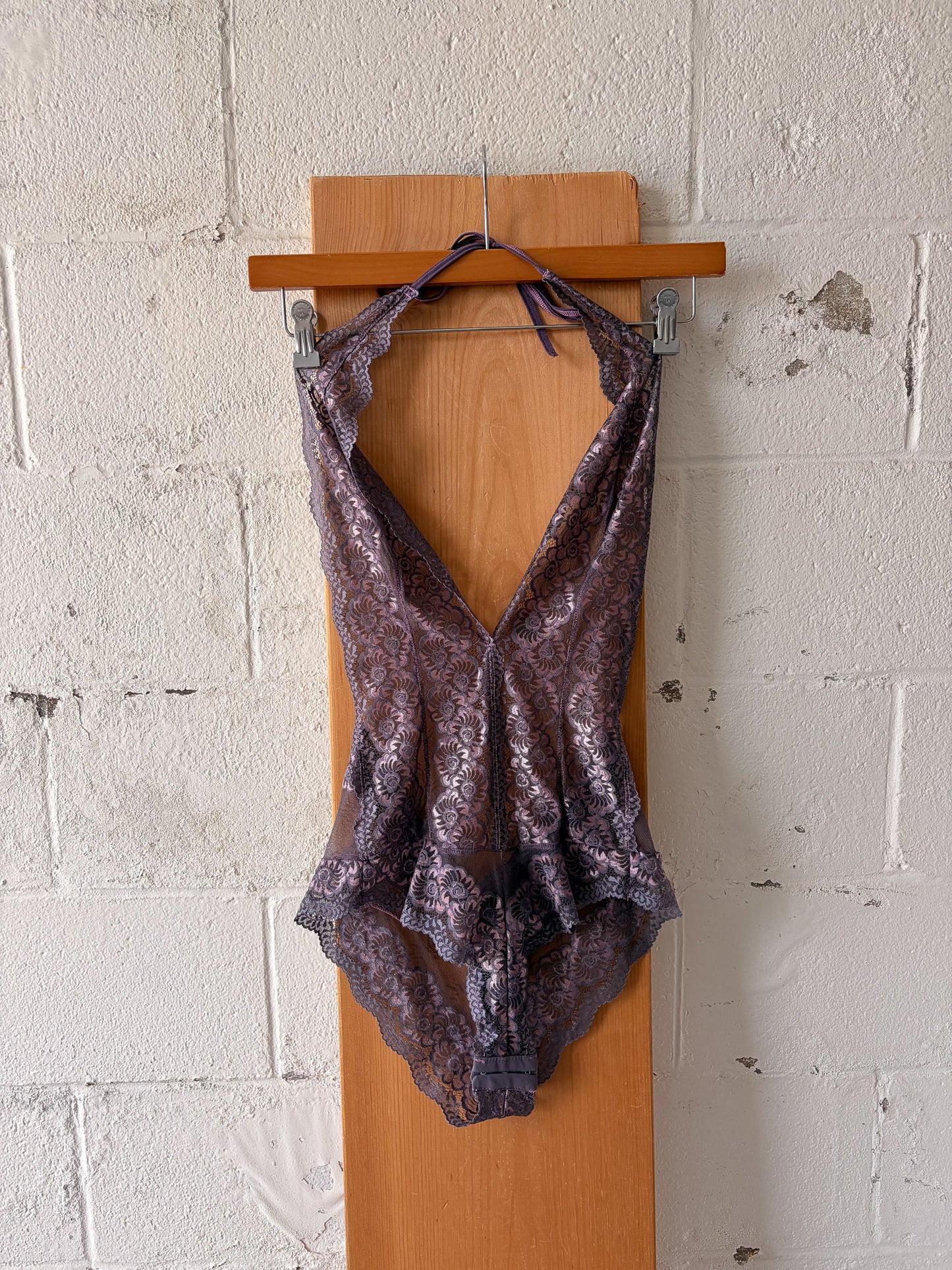 Purple Lace Bodysuit : L