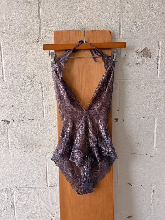 Purple Lace Bodysuit : L