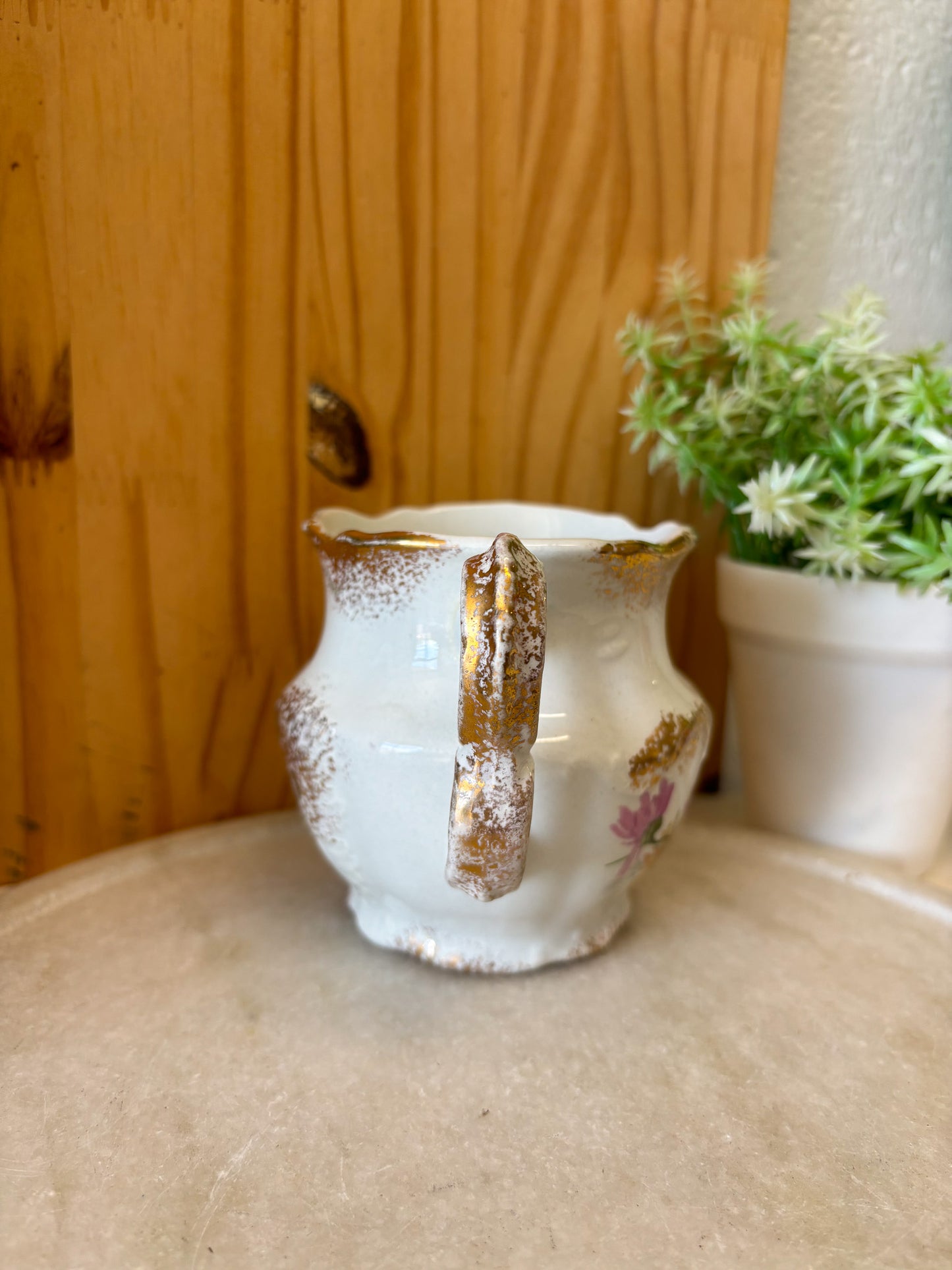 Little Gold & Floral Pitcher (Local Pick Up Only)