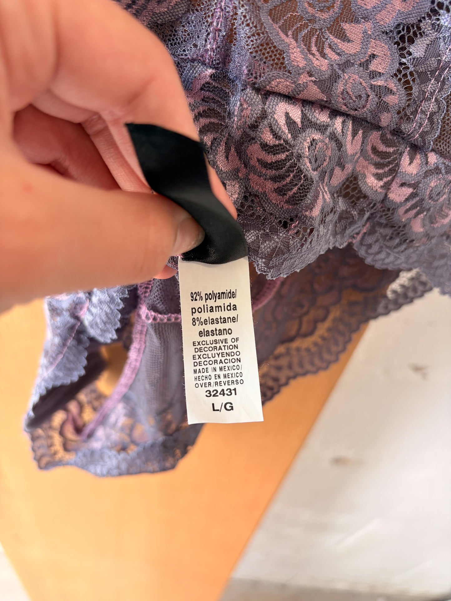 Purple Lace Bodysuit : L