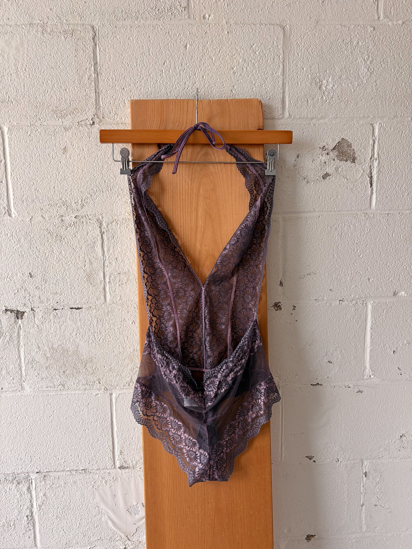 Purple Lace Bodysuit : L