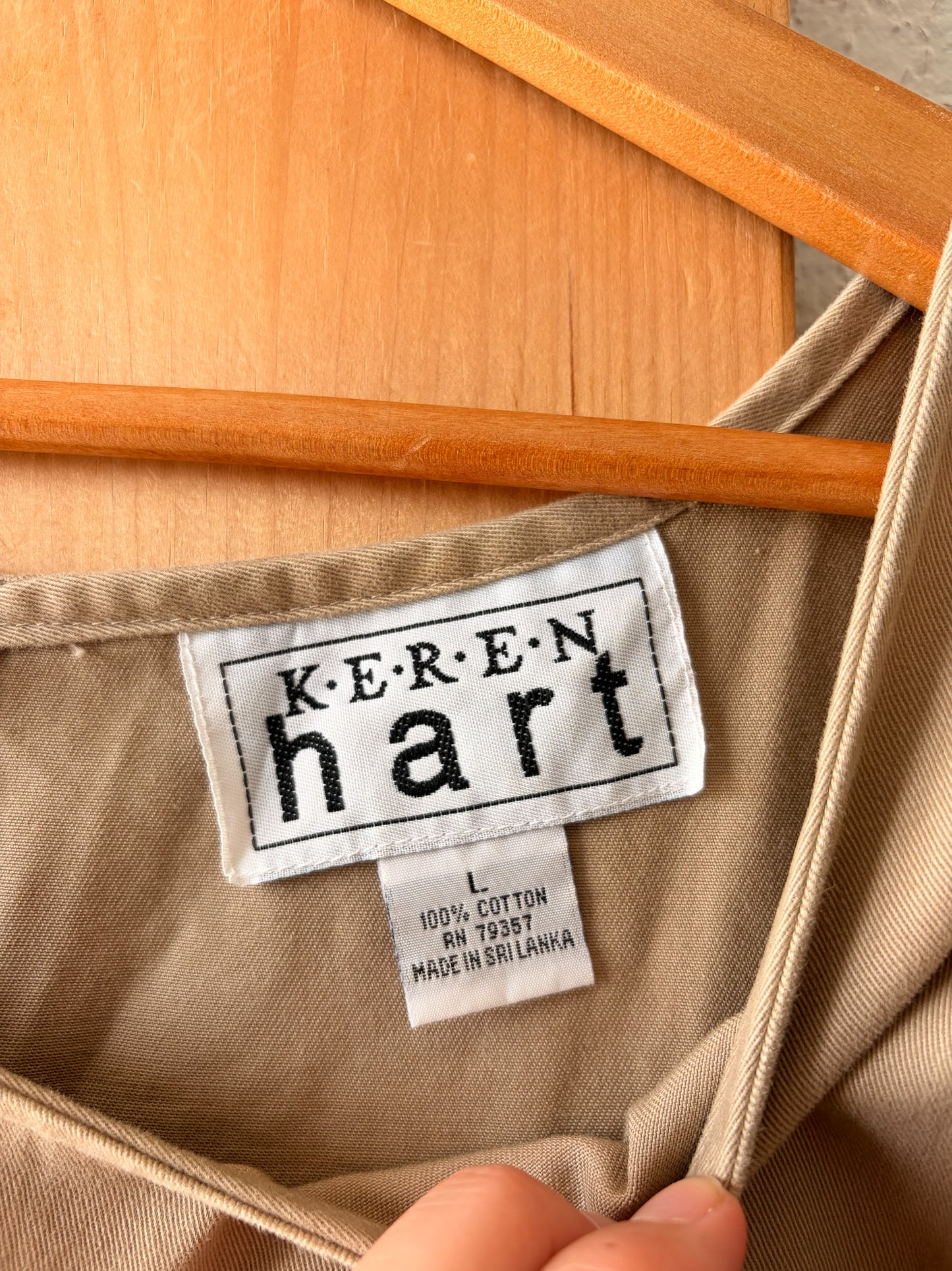 Vtg Keren Hart Tan Set : L