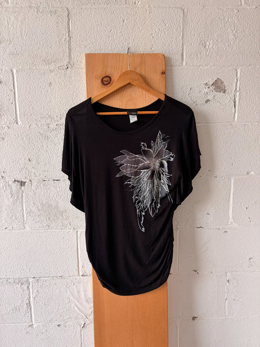 Side Cinch Flower Top : M