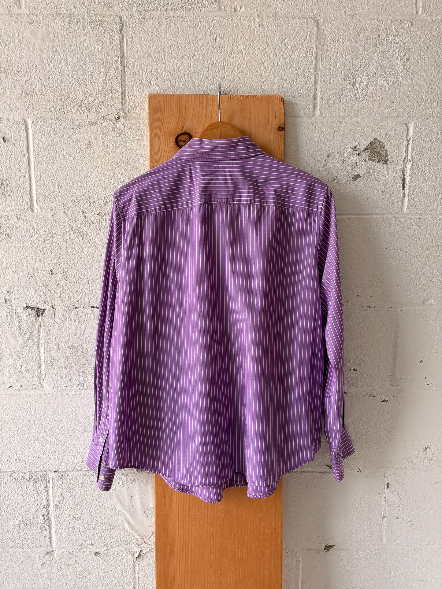 Striped Purple Button Down : XL