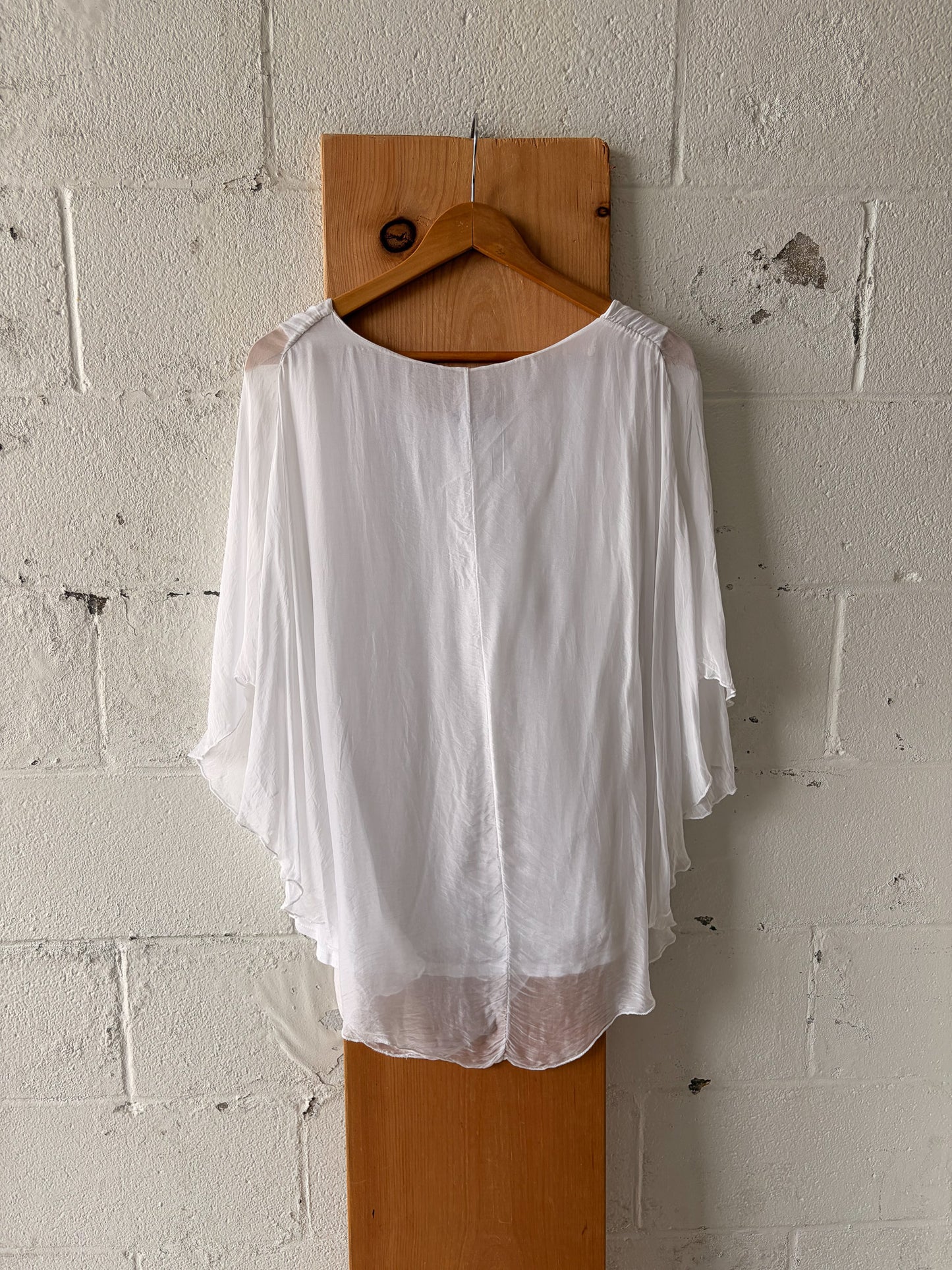 NWT White Poncho Top : M