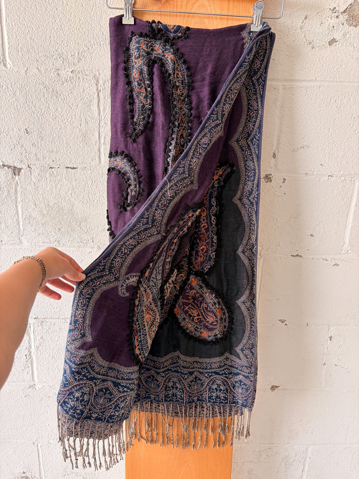 Large Paisley Tassel Scarf