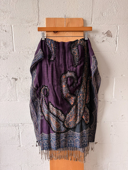 Large Paisley Tassel Scarf