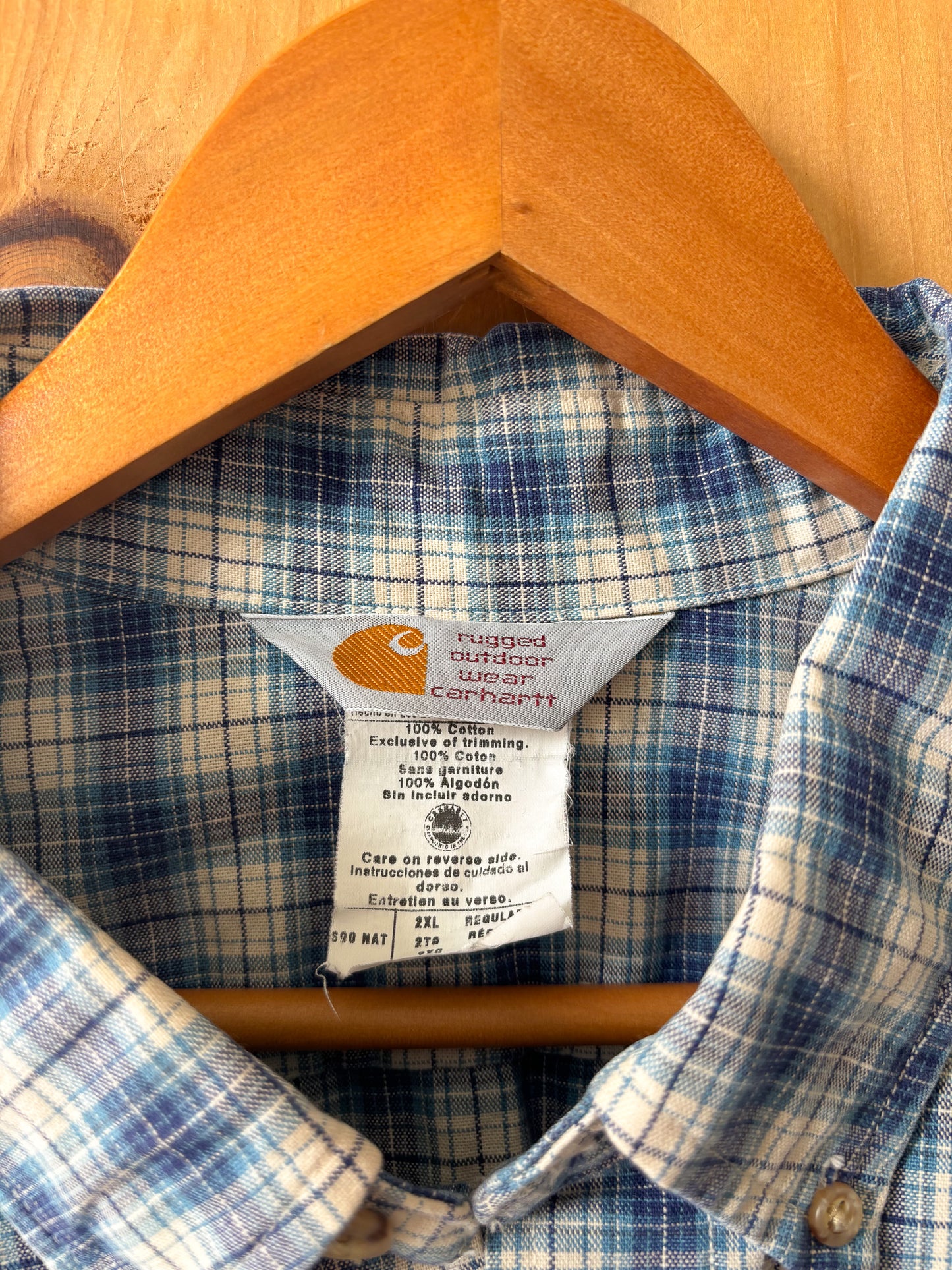 Plaid Carhartt Button Up : 2XL