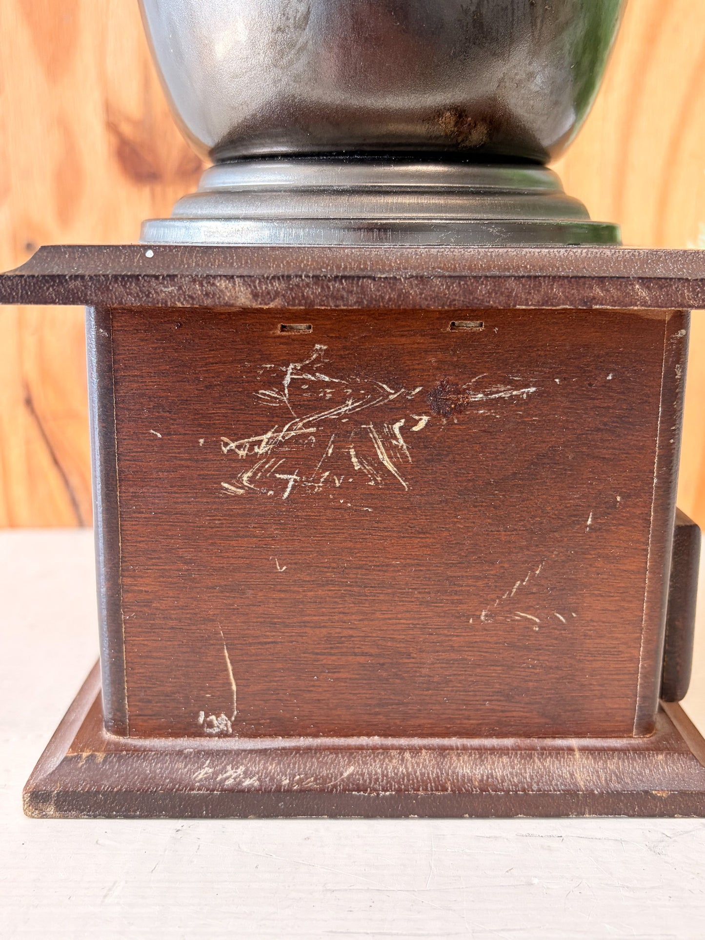 Vtg Wooden Hand Crank Coffee Bean Grinder (Local Pick Up Only)
