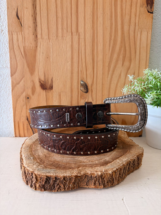 Studded Brown Ariat Leather Belt