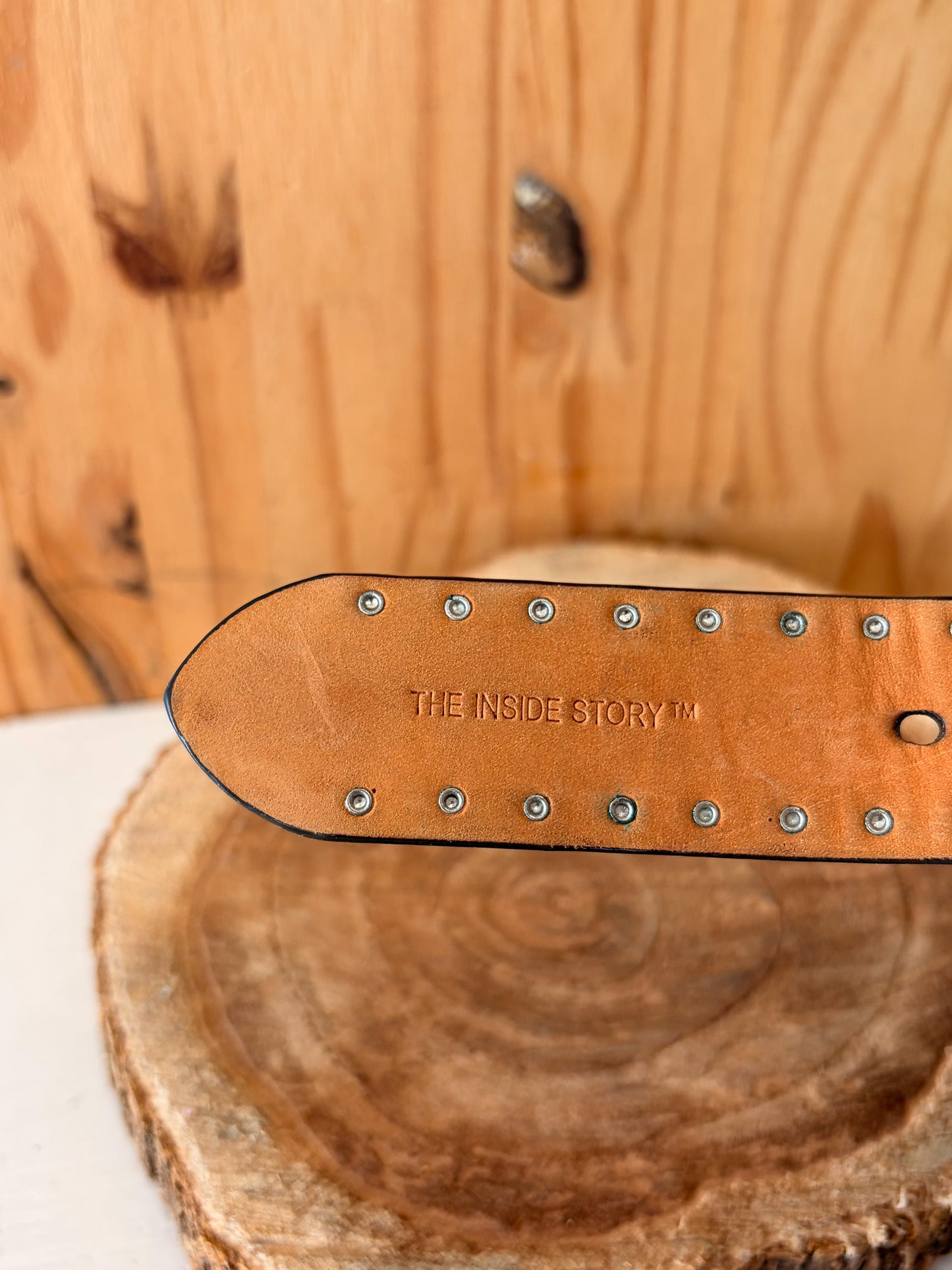 Studded Brown Ariat Leather Belt