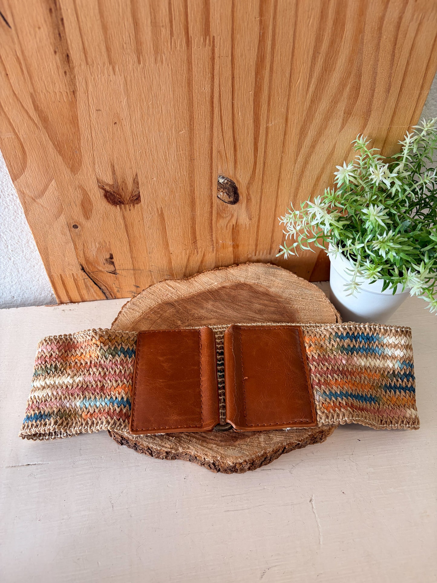 Stretchy Boho Woven Belt : M