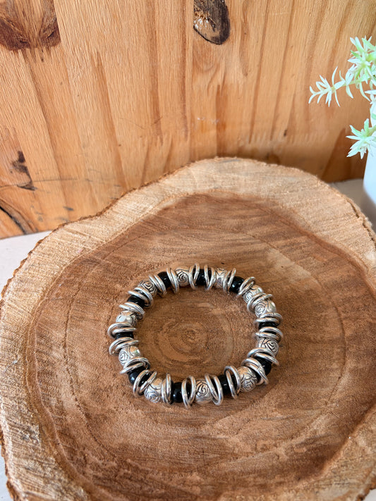 Black & Silver Tone Bracelet