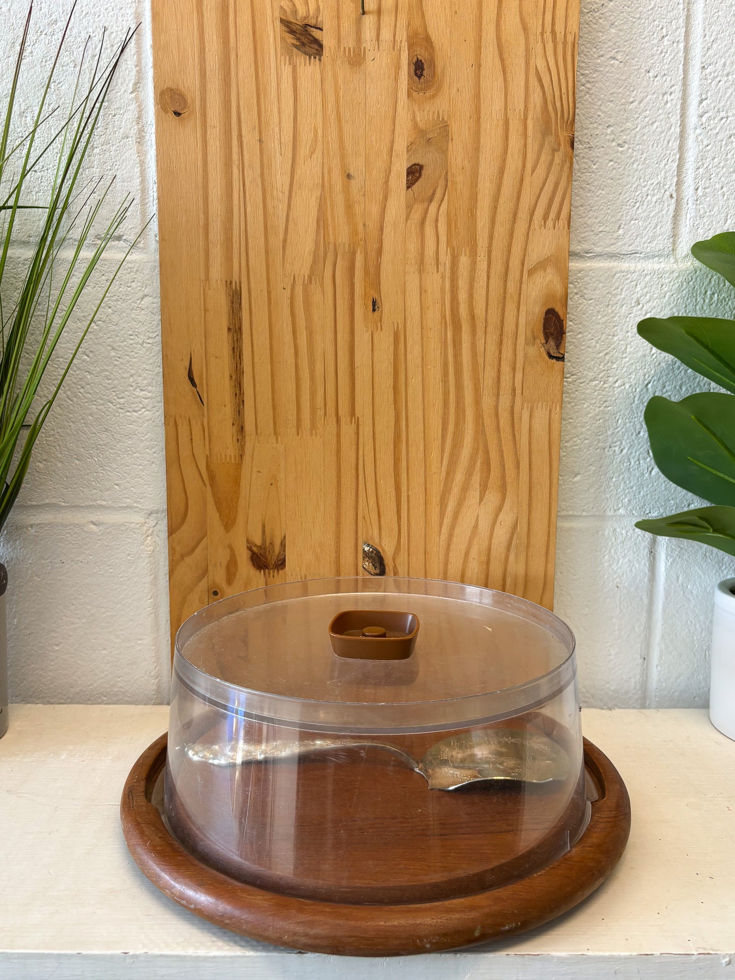 Vtg Platter & Silver Serving Utensil (Local Pick Up Only)