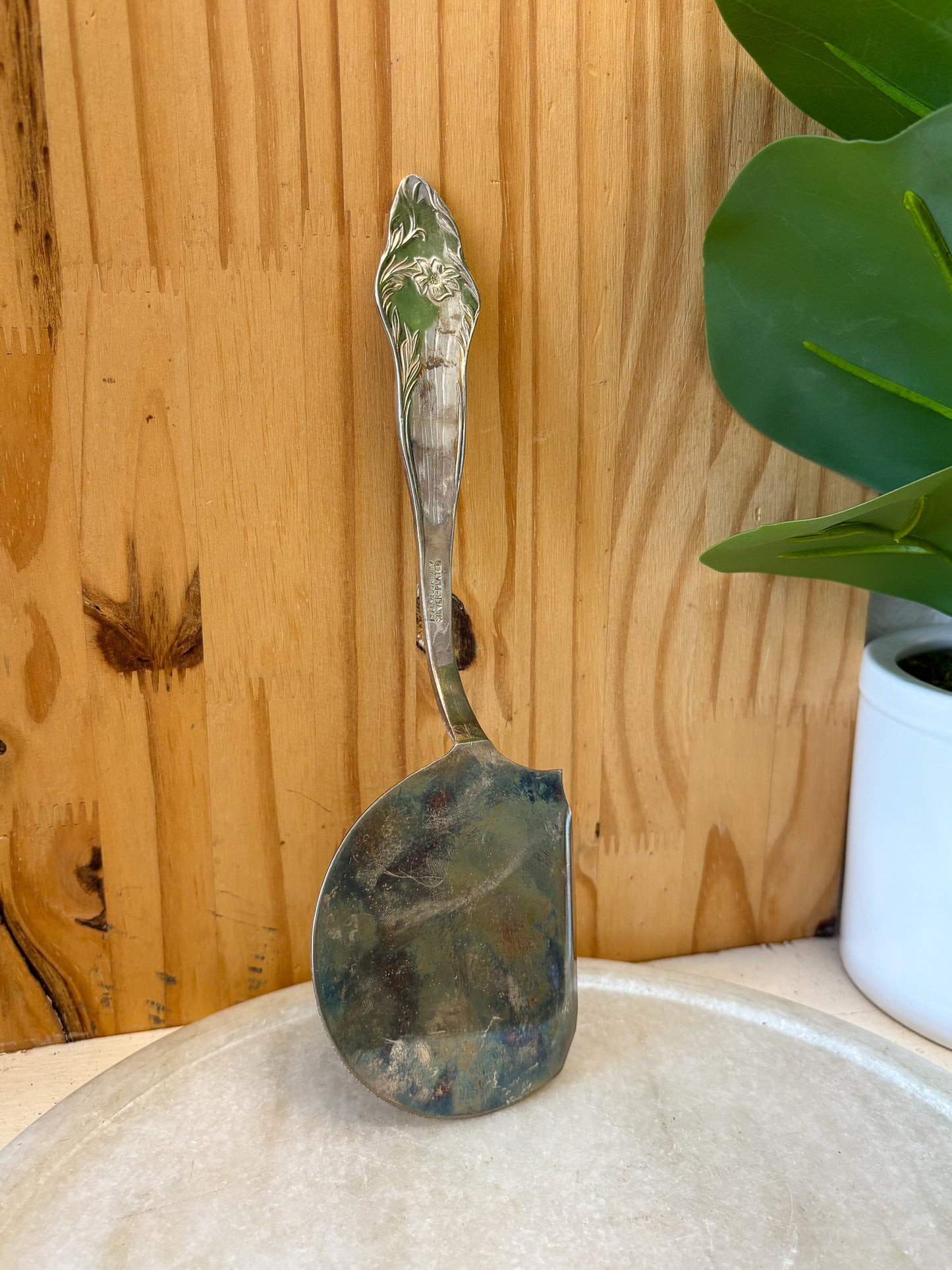 Vtg Platter & Silver Serving Utensil (Local Pick Up Only)