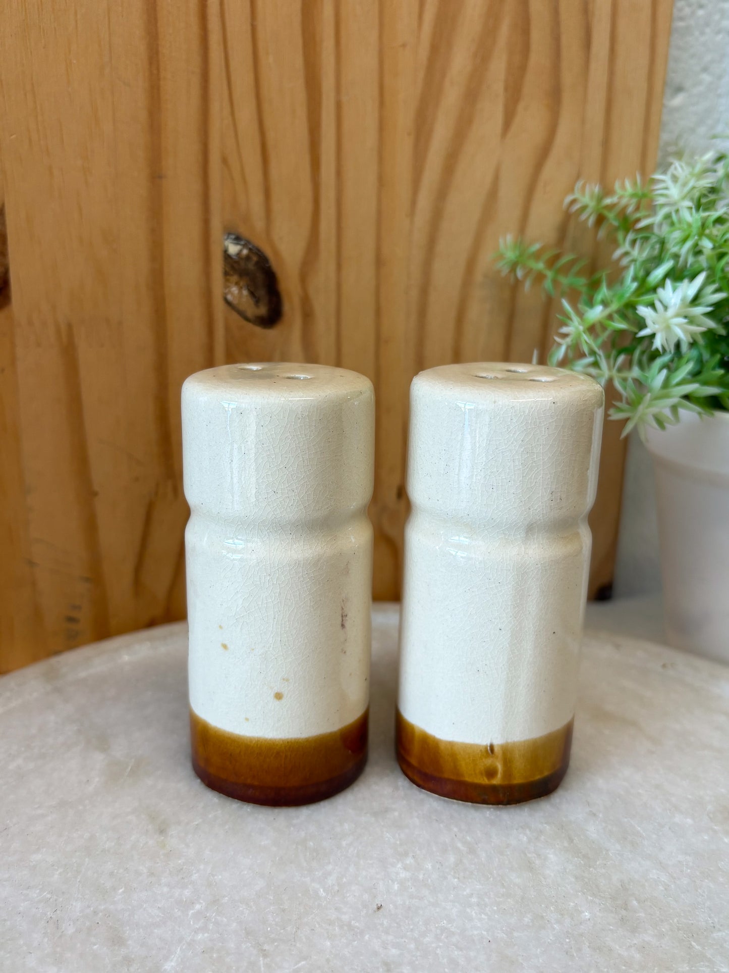 Vtg Tree Salt & Pepper Shakers