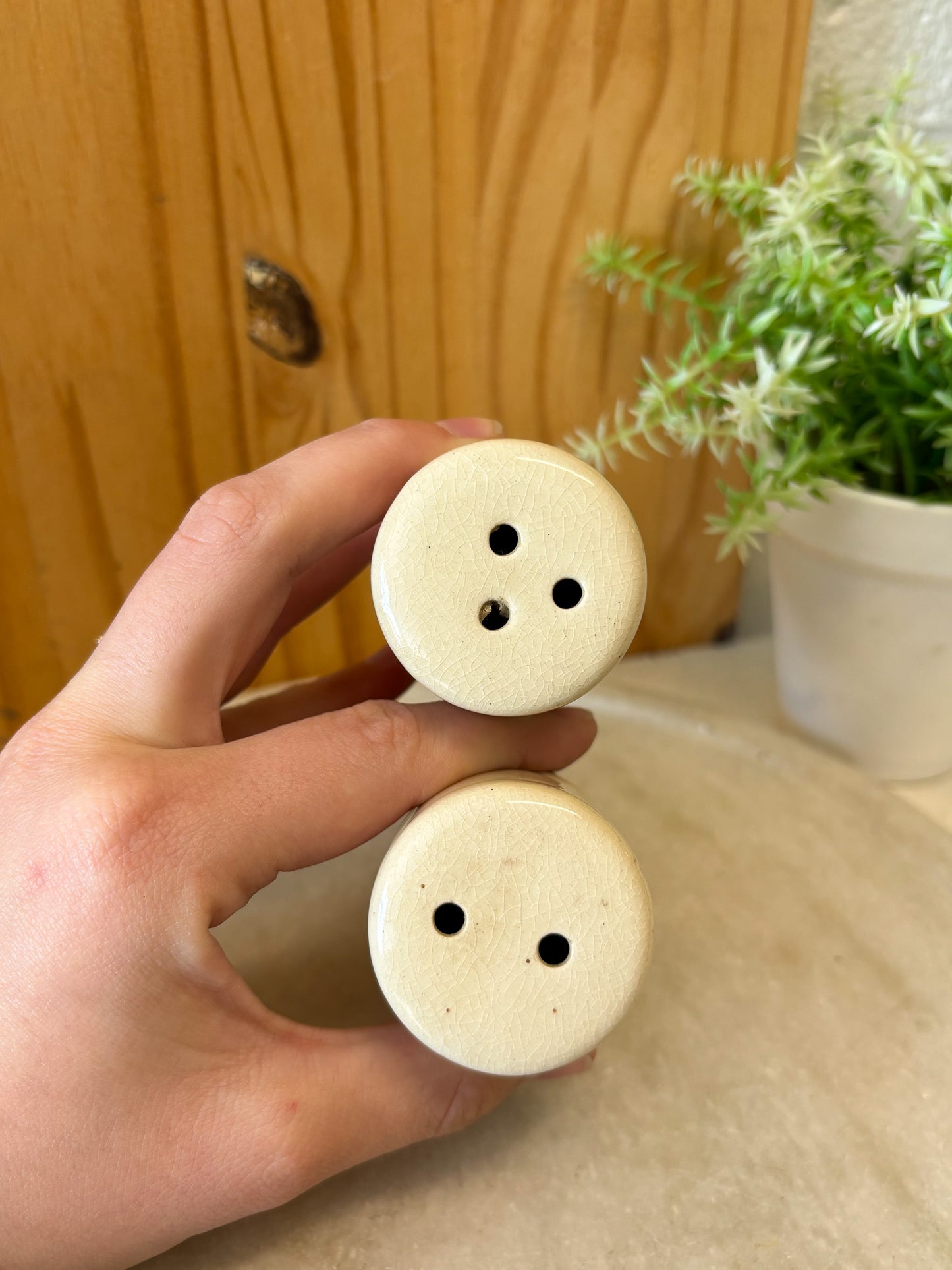 Vtg Tree Salt & Pepper Shakers