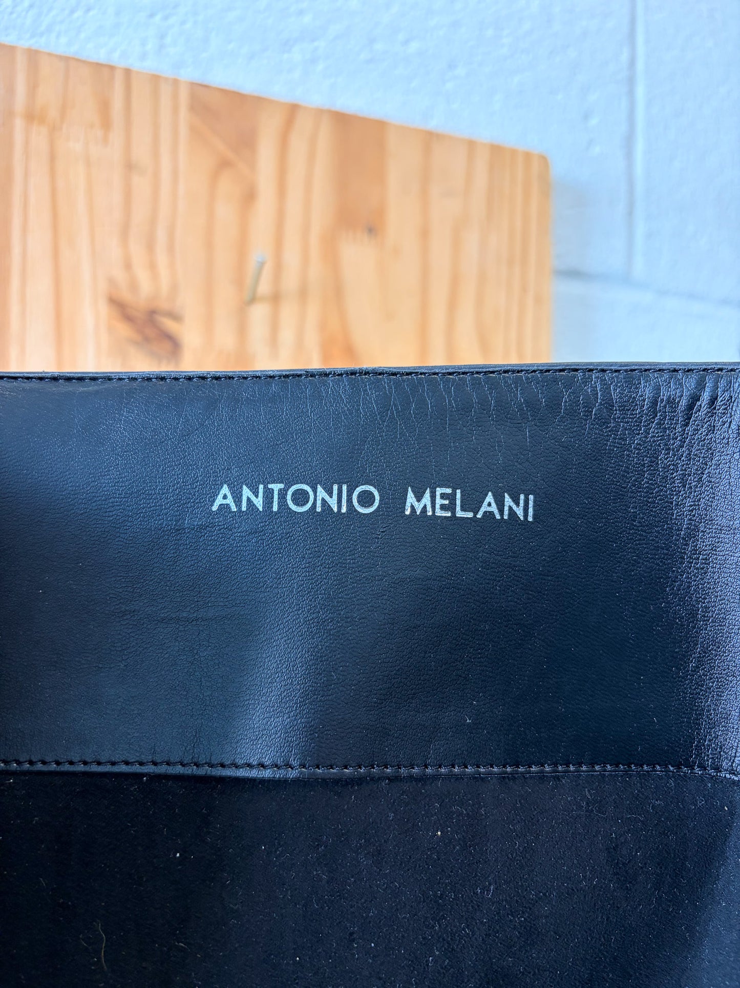 Antonio Melani Black Leather Boots : Size 6.5 (Local Pick Up Only)