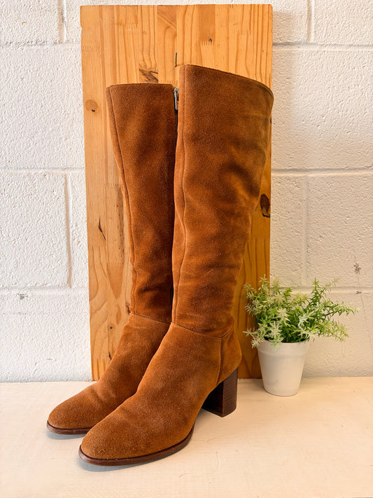 Antonio Melani Brown Suede Boots : Size 6.5 (Local Pick Up Only)