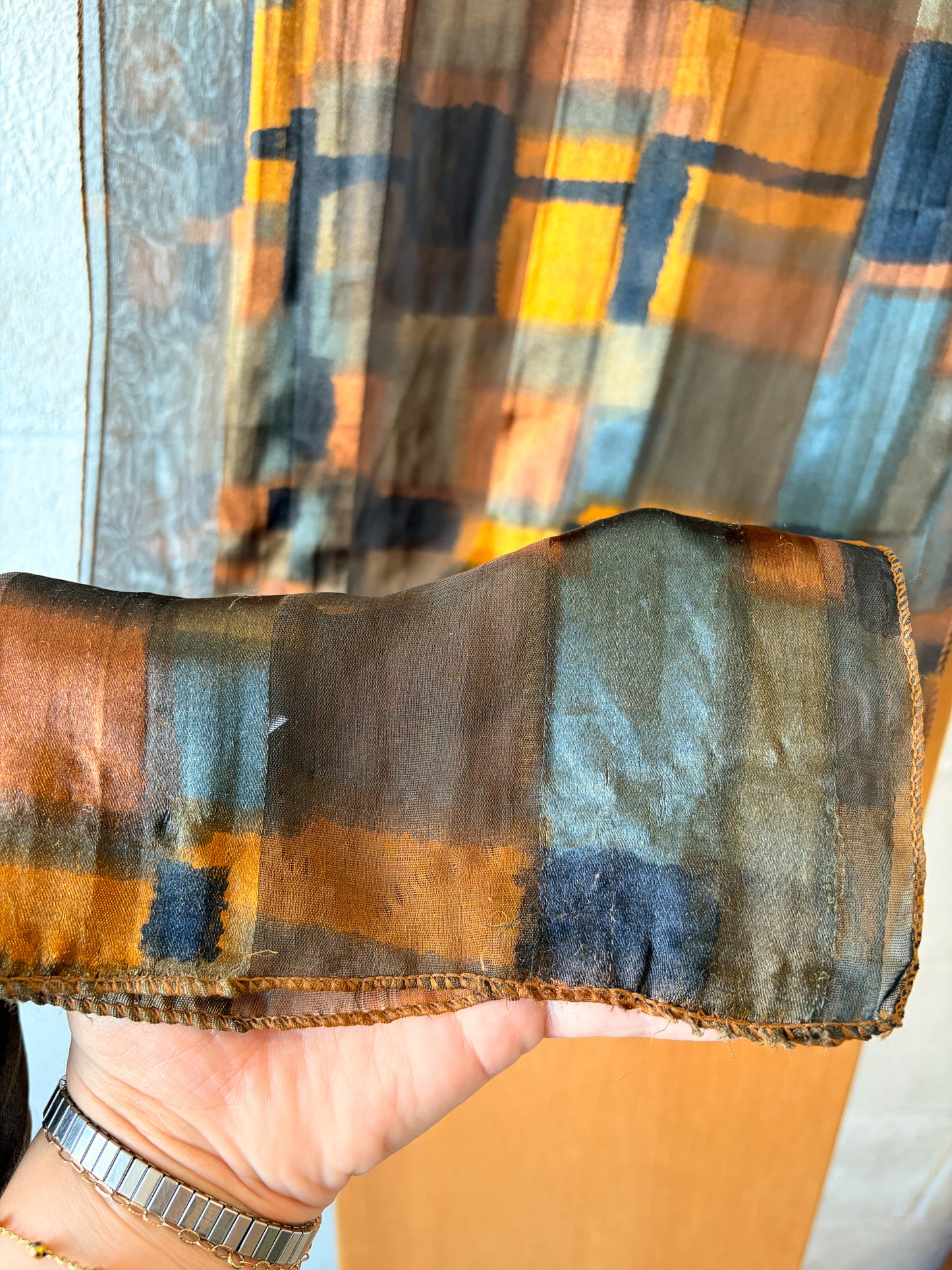 Patterned Neutral Scarf