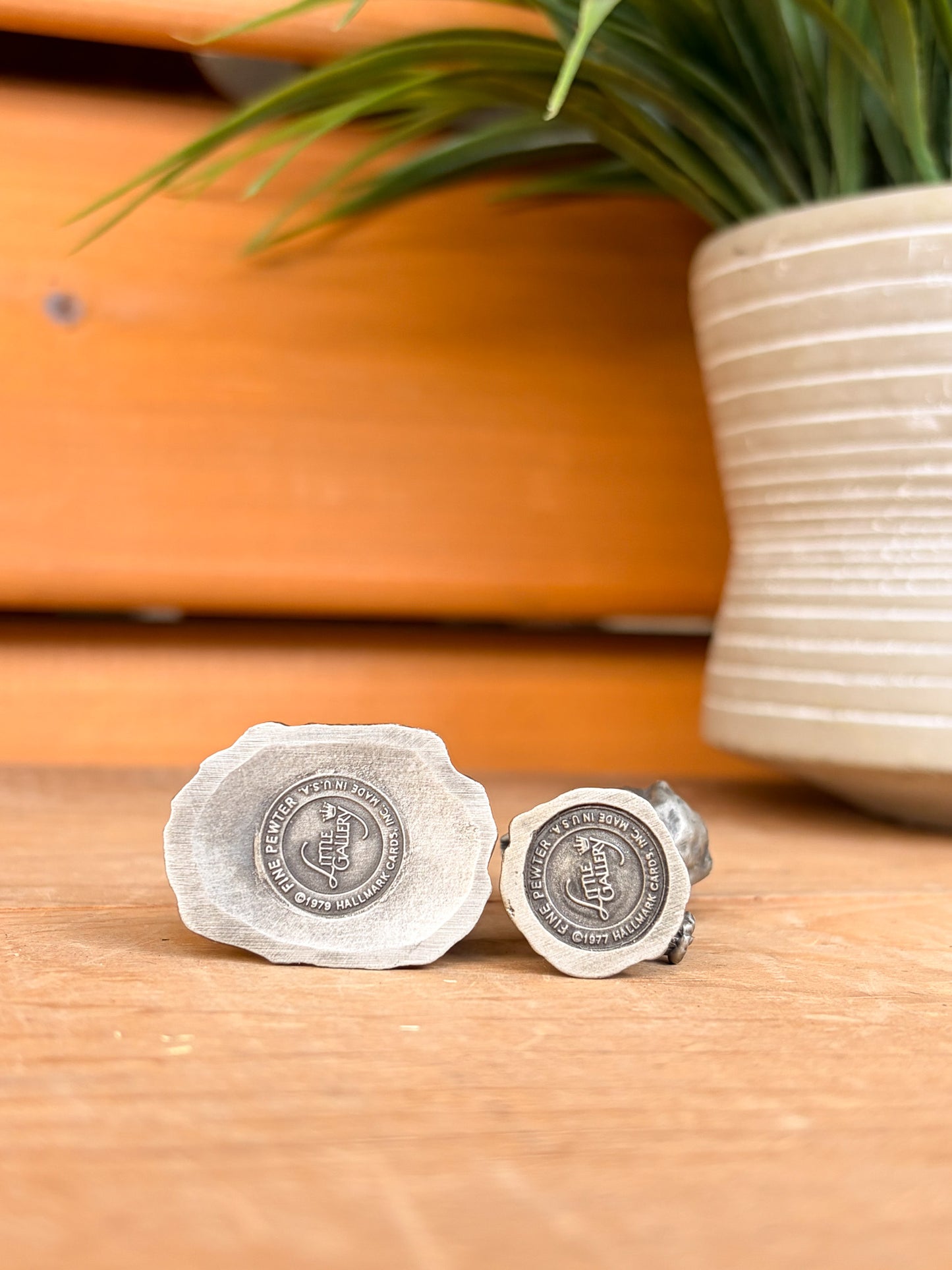 Little Pewter Garden Girl Figures