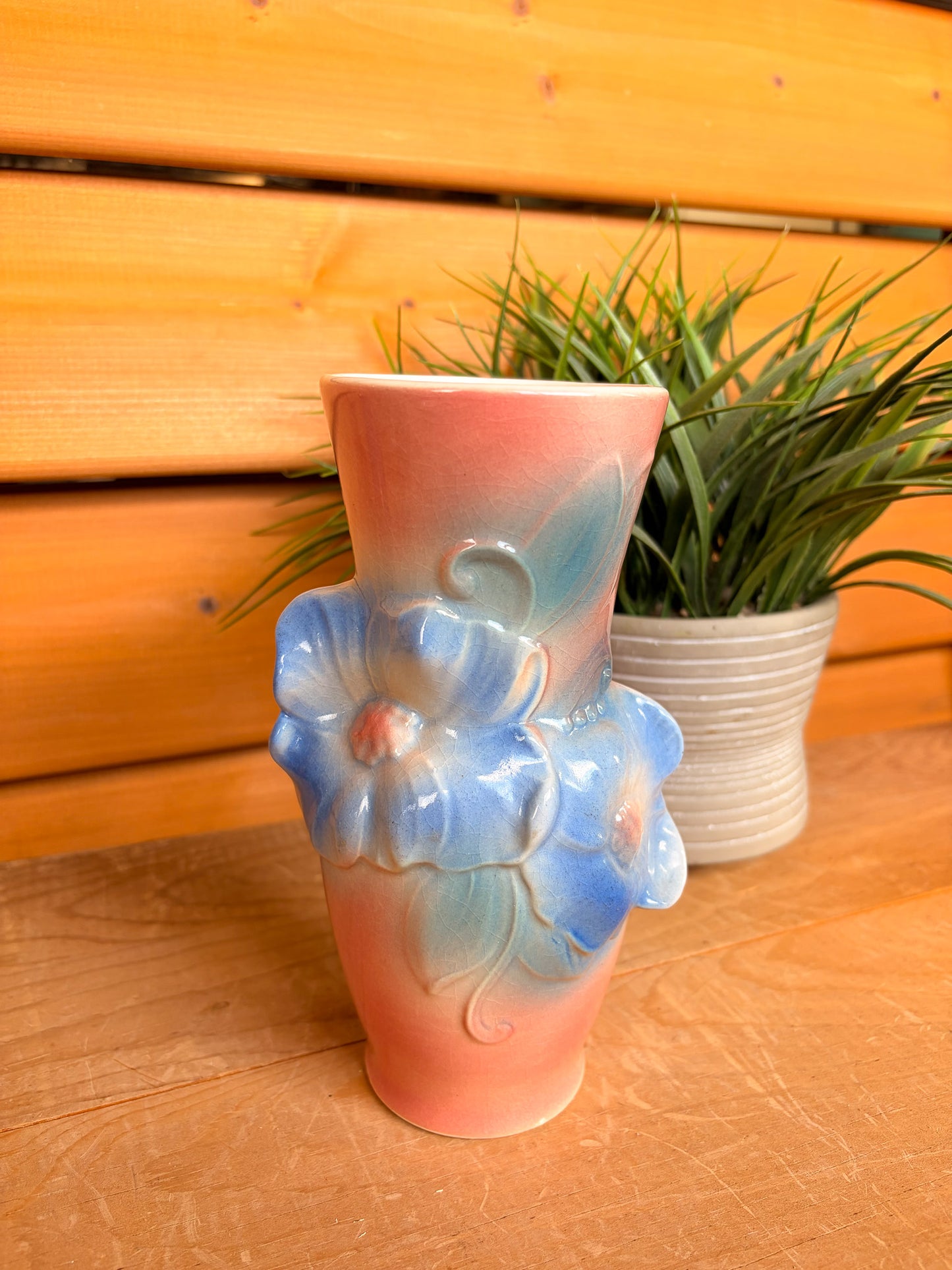 Vtg Royal Copley Floral Vase (Local pick Up Only)