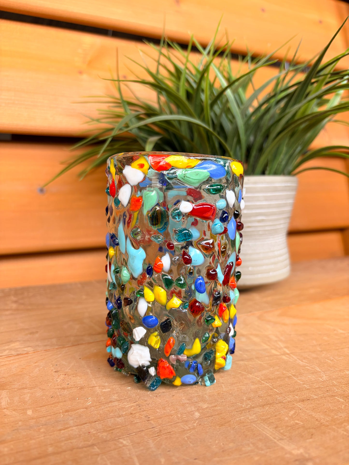 Made in Mexico Hand-Blown Colorful Pebble Glass (Local Pick Up Only)