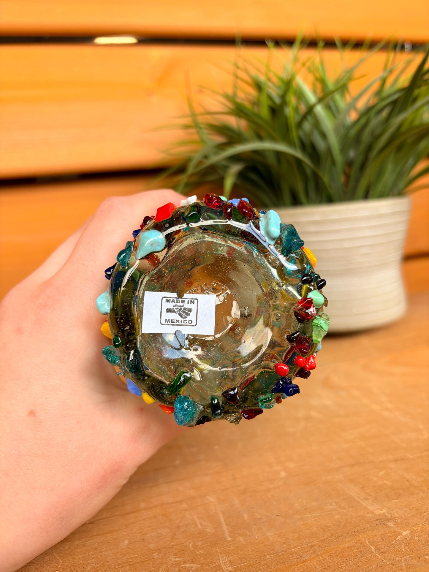 Made in Mexico Hand-Blown Colorful Pebble Glass (Local Pick Up Only)