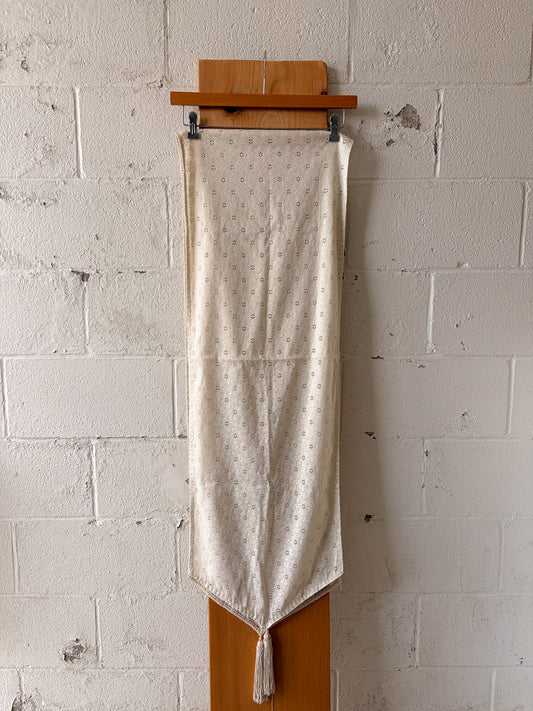 Ivory Lace Tassel Table Runner