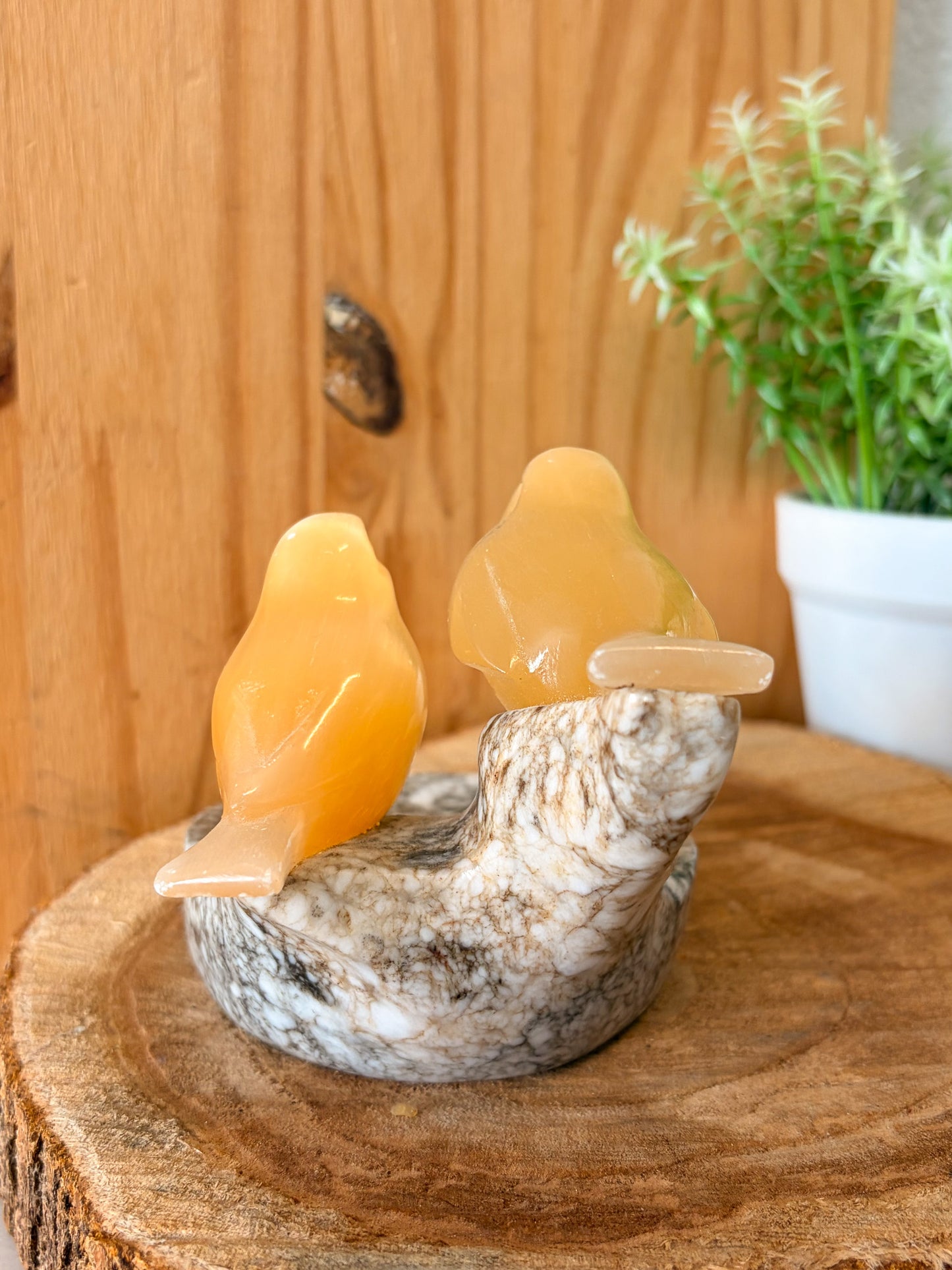 Vtg Stone Love Bird Jewelry Holder (Local Pick Up Only)