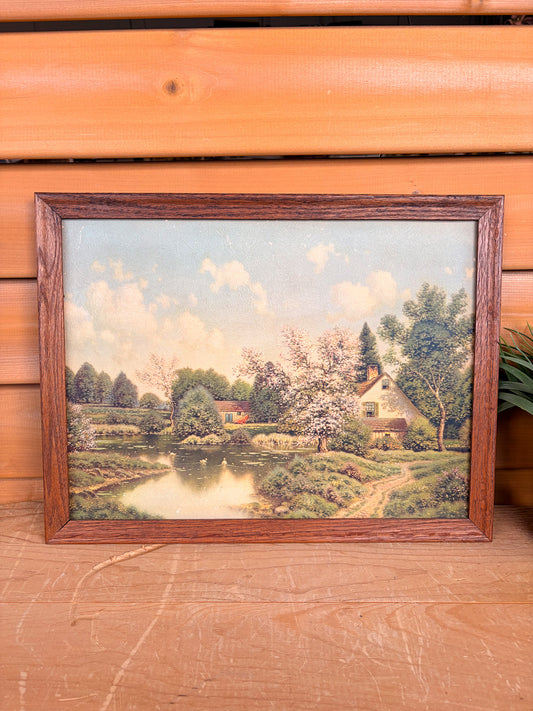 Vtg Framed Scenic Print (Local Pick Up Only)
