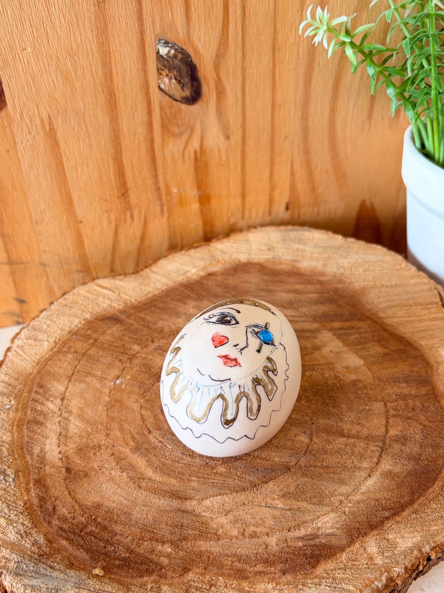 Vtg Clown Face Painted Egg (Local Pick Up Only)
