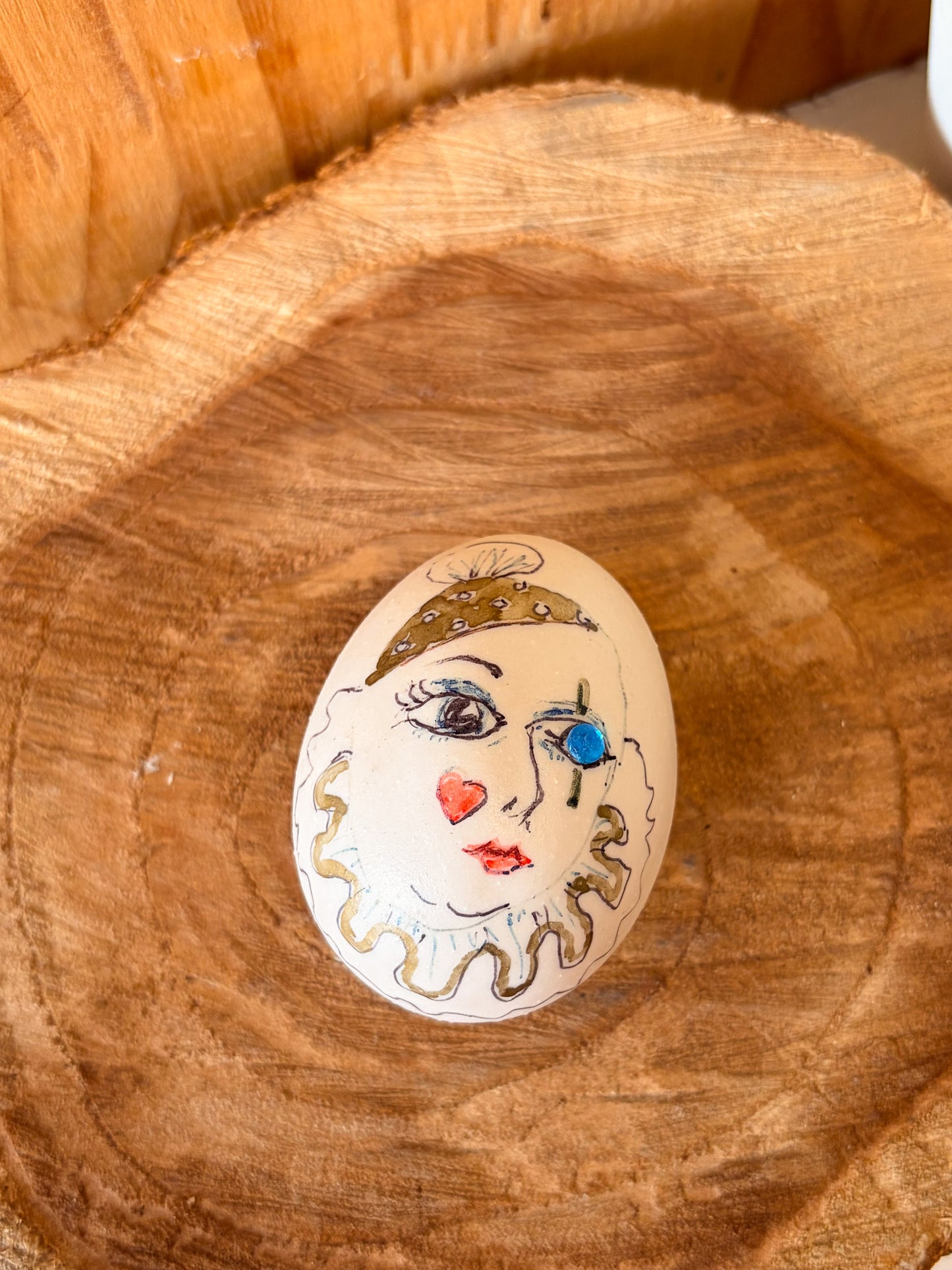Vtg Clown Face Painted Egg (Local Pick Up Only)
