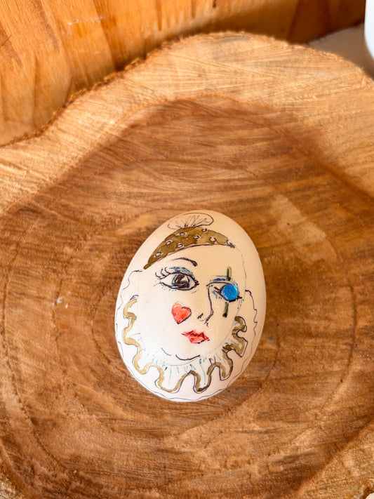 Vtg Clown Face Painted Egg (Local Pick Up Only)
