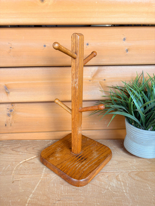 Vtg Wooden Mug Tree (Local Pick Up Only)
