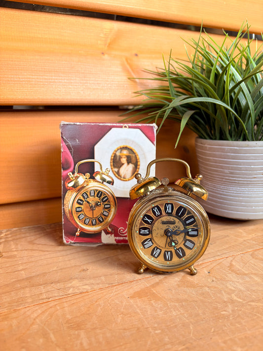 Vtg Brass Meister-Anker German Alarm Clock (Local Pick Up Only) (Untested)