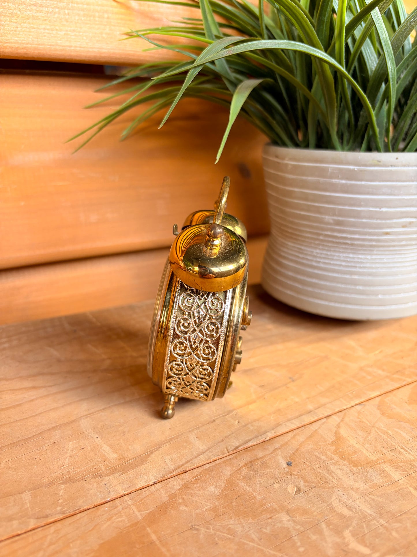 Vtg Brass Meister-Anker German Alarm Clock (Local Pick Up Only) (Untested)