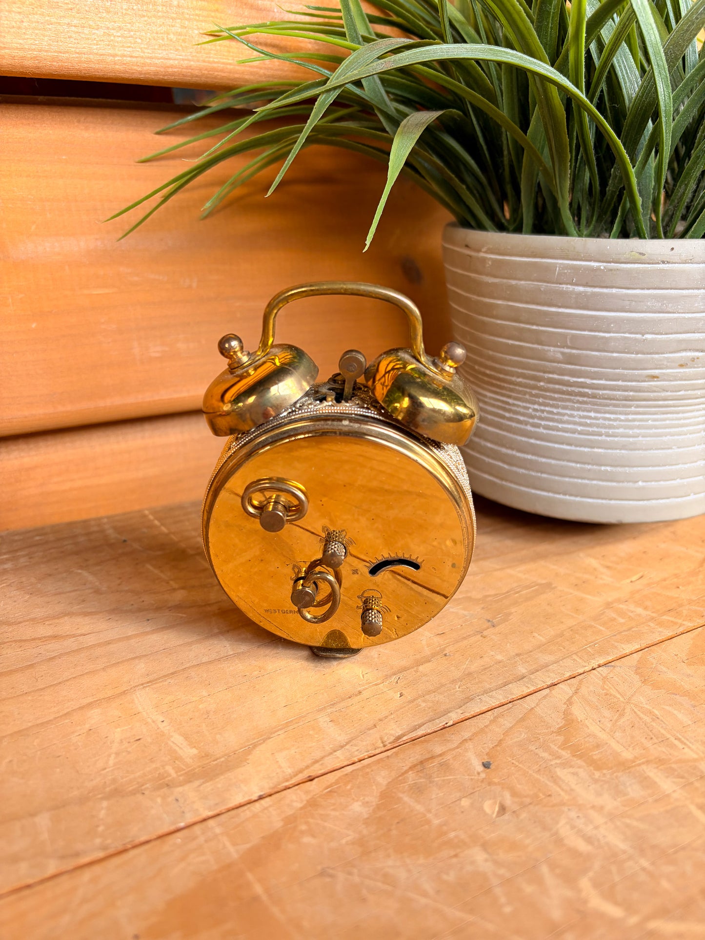 Vtg Brass Meister-Anker German Alarm Clock (Local Pick Up Only) (Untested)