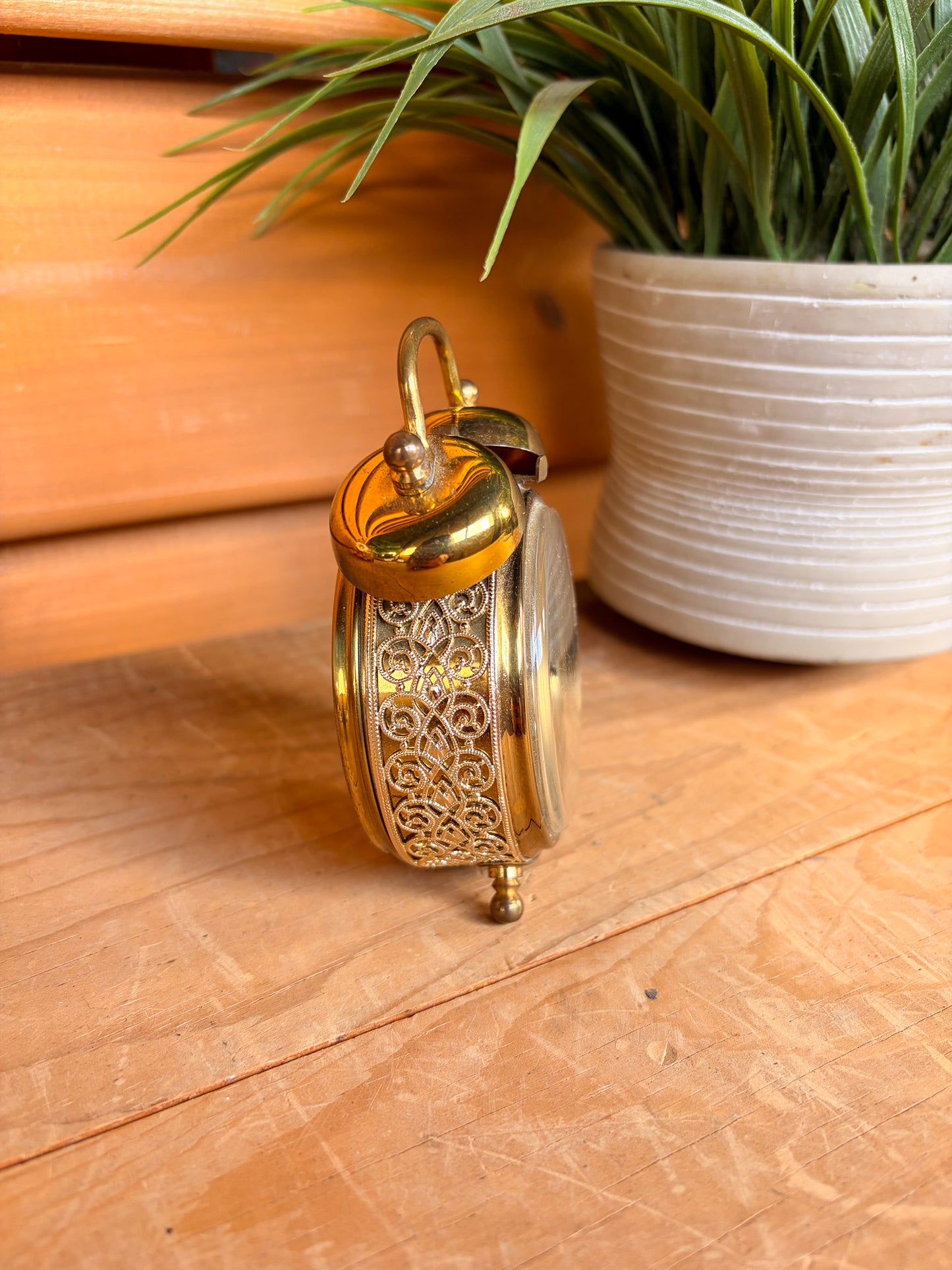 Vtg Brass Meister-Anker German Alarm Clock (Local Pick Up Only) (Untested)