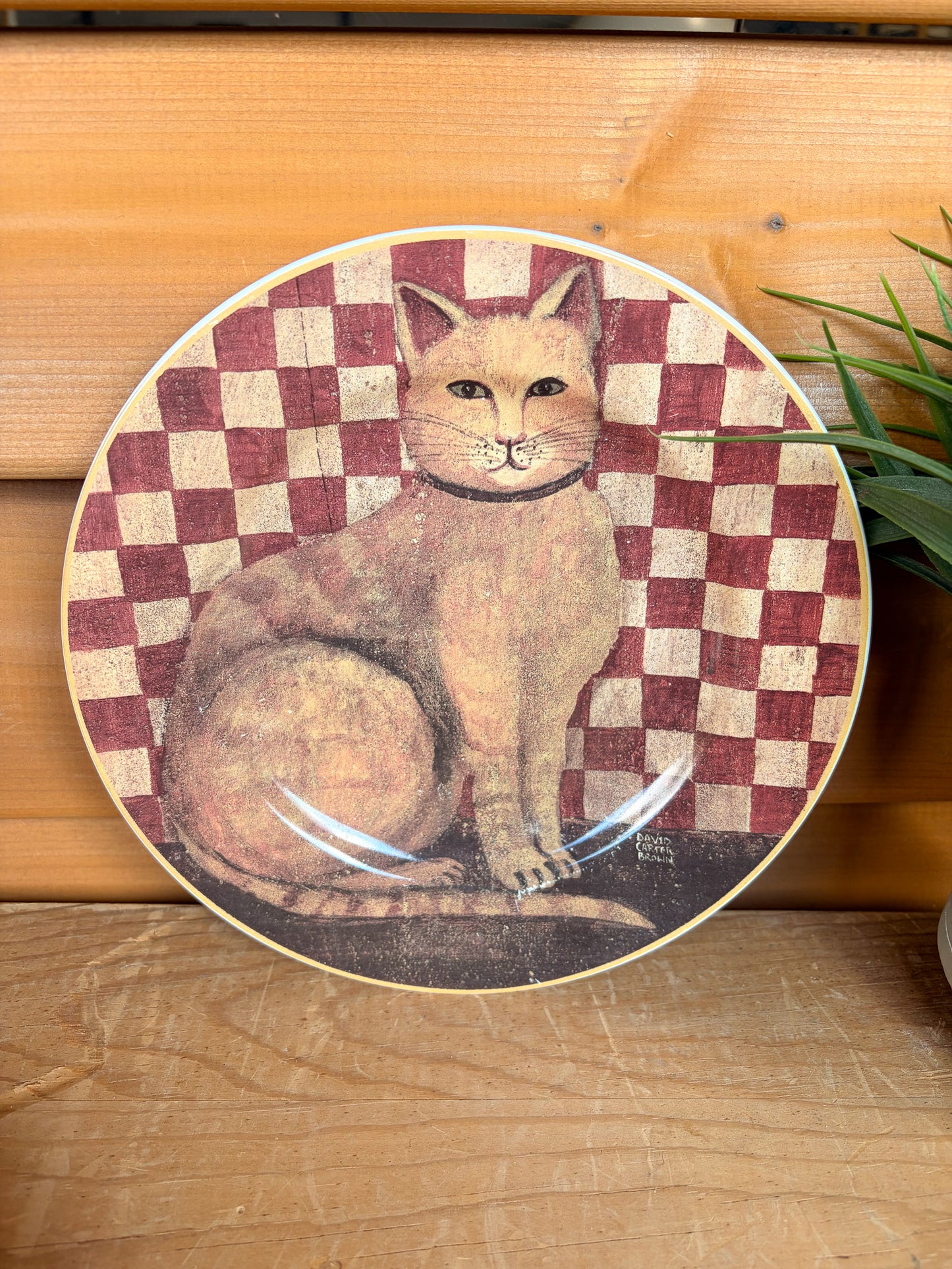 Vtg Pair of Oneida Country Kitties Plates (Local Pick Up Only)
