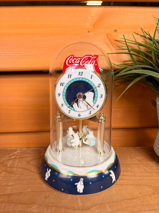 Vtg Coca Cola Polar Bear Dome Clock (Tested & Works!) (Local Pick Up Only)