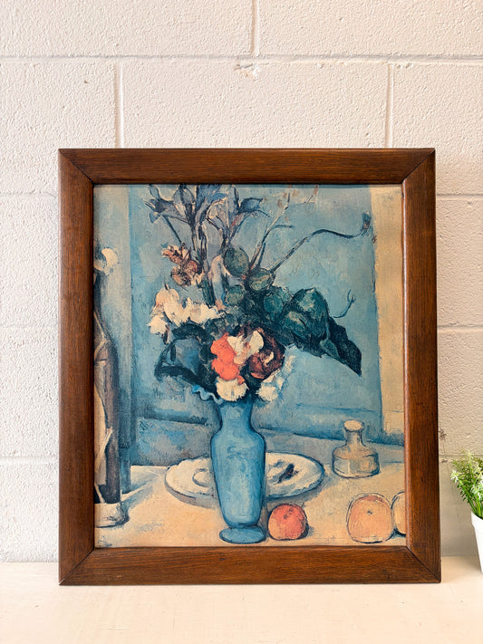 Wooden Framed "The Blue Vase" Print (Local Pick Up Only)