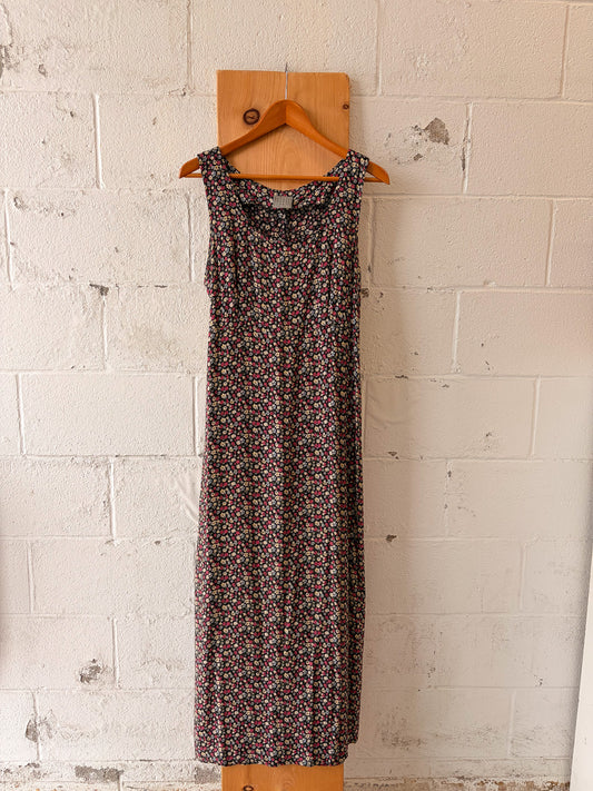 Vtg Floral Maxi Dress : 12