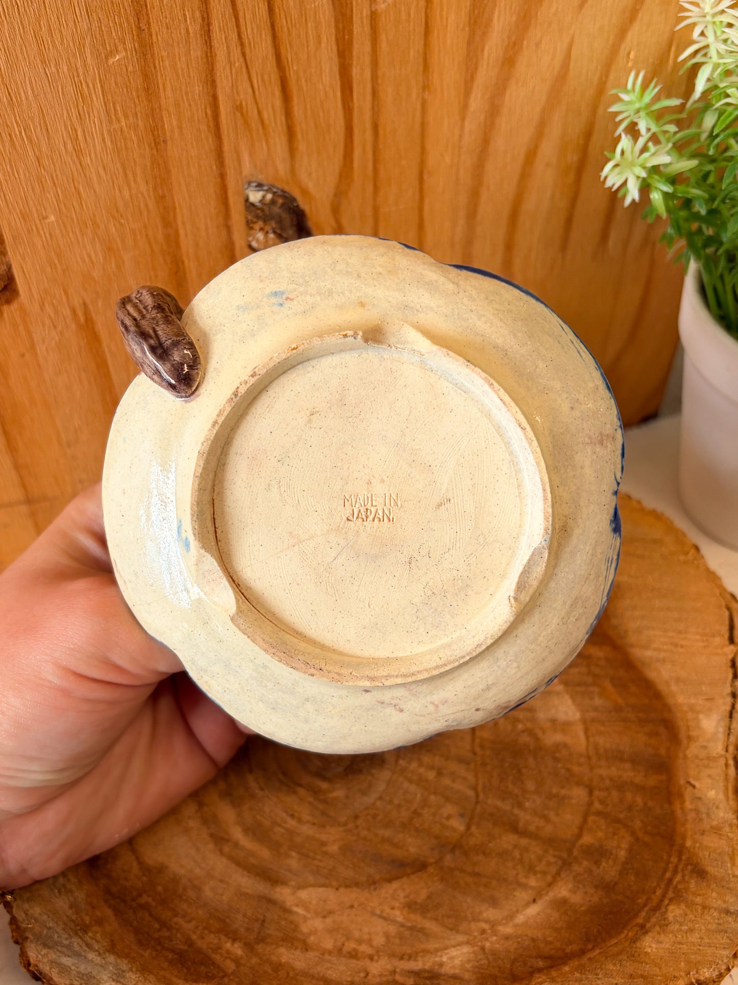 Vtg Floral Painted Candlestick Holder (Local Pick Up Only)