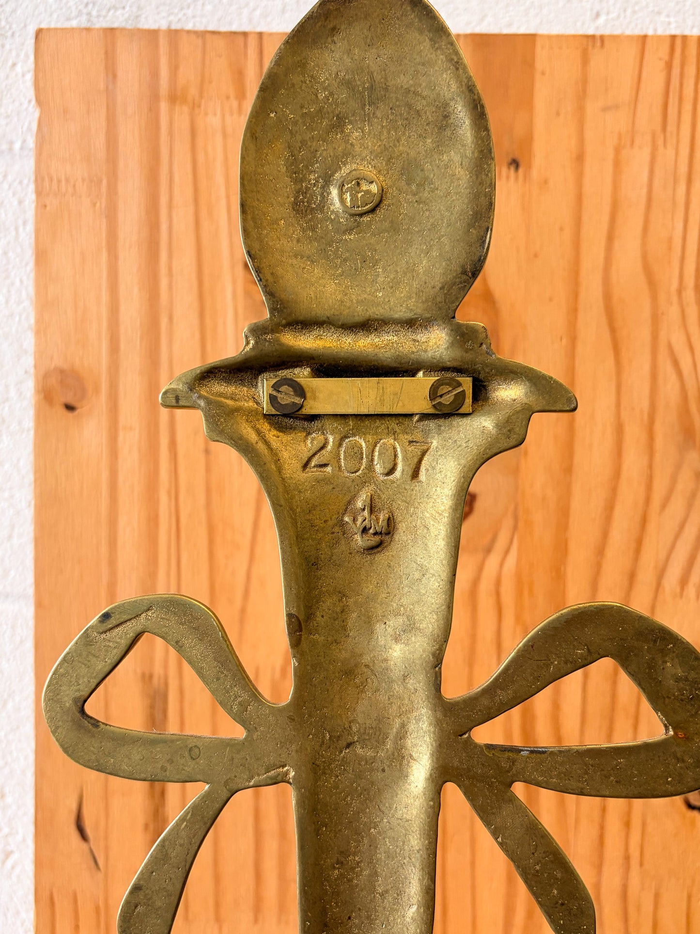 Vtg Large Brass Candle Sconces (Local Pick Up Only)