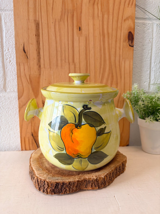 Vtg Fruit Painted Canister (Local Pick Up Only)