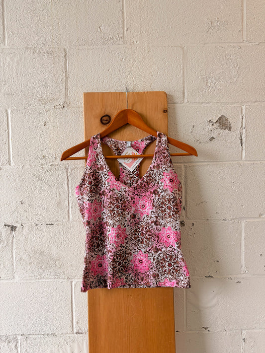 Pink & Brown Halter Tank : M