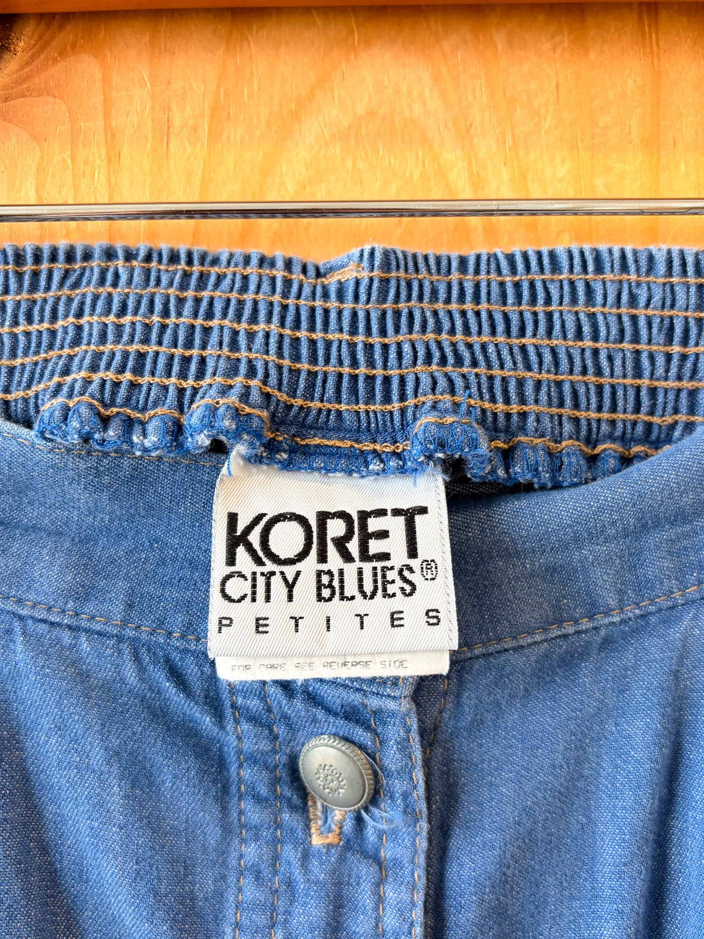 Vtg Denim Button Down Skirt : 12