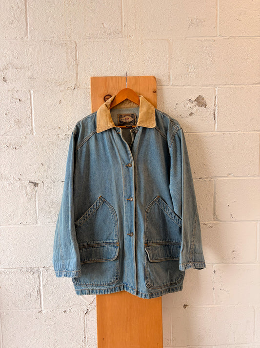 Vtg Denim Chore Jacket : M